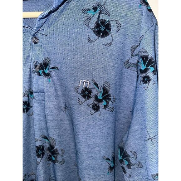 Travis Mathew Mens Polo Speed Runner Floral XL - Picture 3 of 4